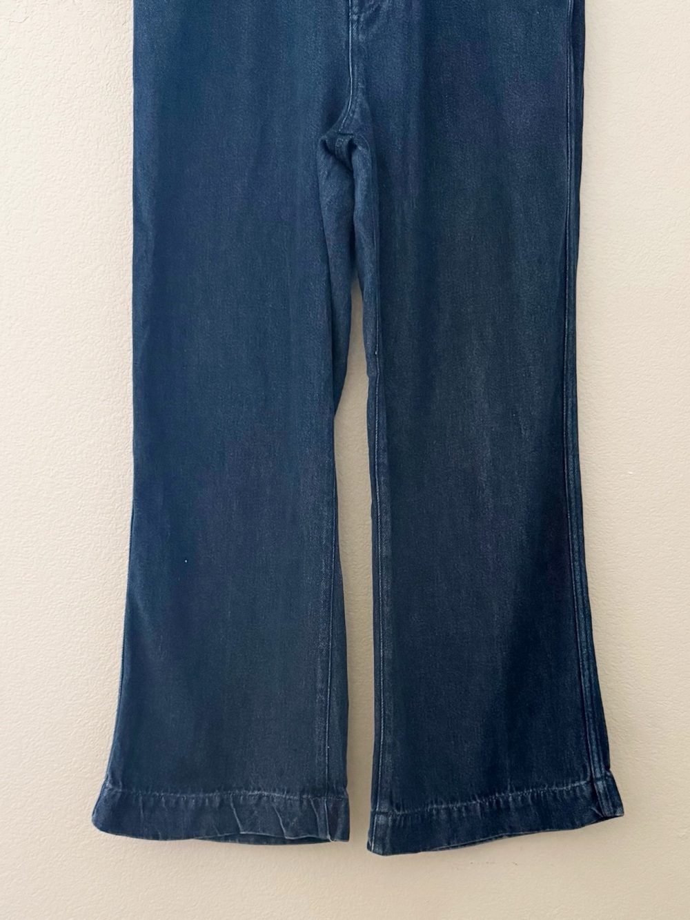 7 For All Mankind Modern Dojo Wide Leg Trouser Jeans 32 Dark Denim Minimalist - Picture 7 of 12